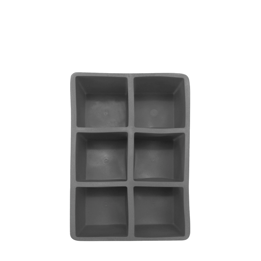 Cocktail Kingdom 2 Square Ice Cube Tray Grey na beloj pozadini