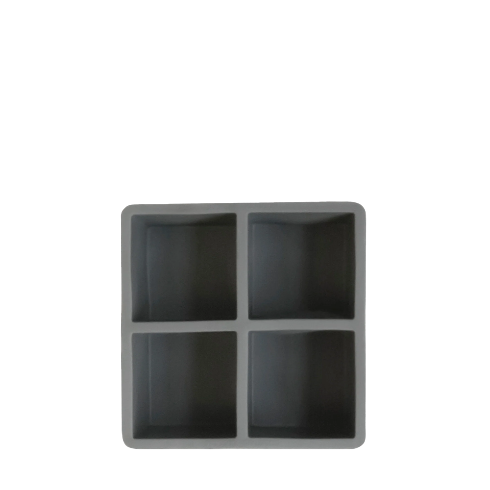 Cocktail Kingdom 2.5 Square Ice Cube Tray Grey na beloj pozadini