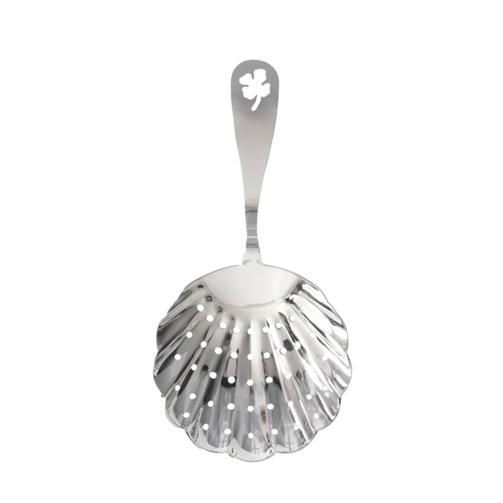Cocktail Kingdom David Wondrich Strainer Silver-Plated na beloj pozadini