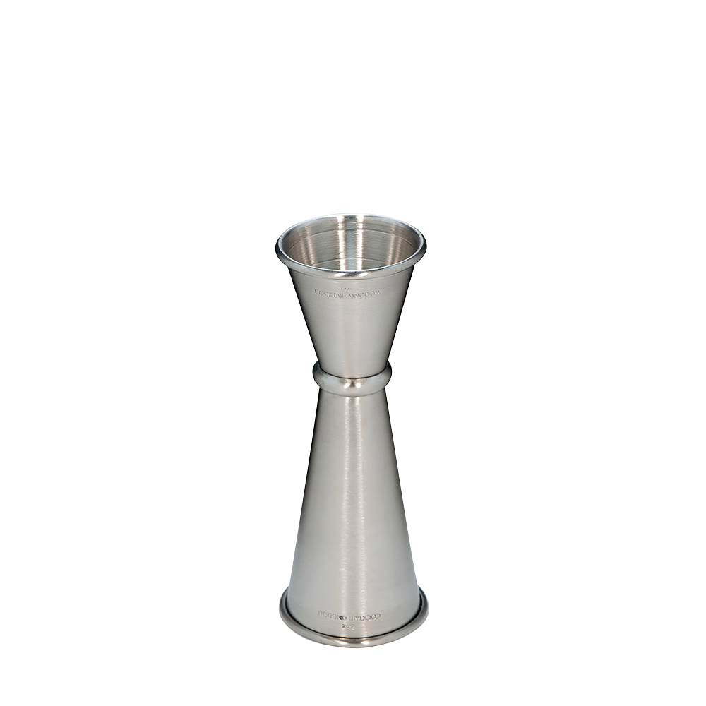 Cocktail Kingdom Japanese Jigger Stainless Steel 25ml/50ml na beloj pozadini