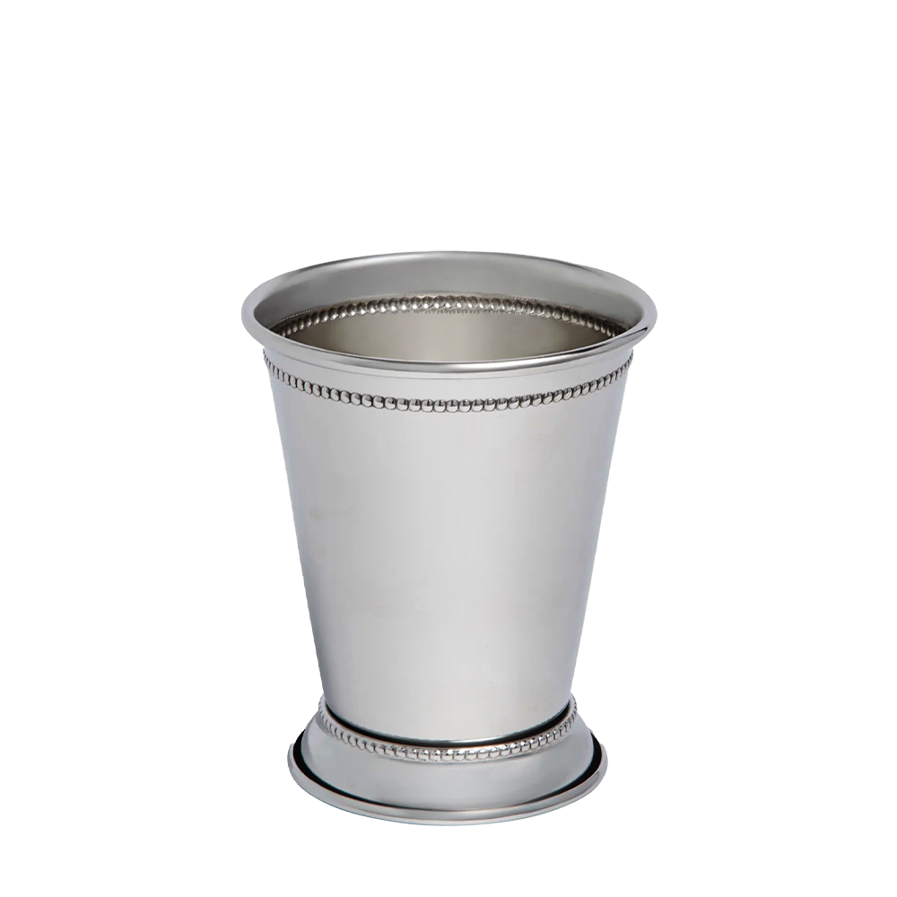 Cocktail Kingdom Julep Cup Nickel-Plated na beloj pozadini