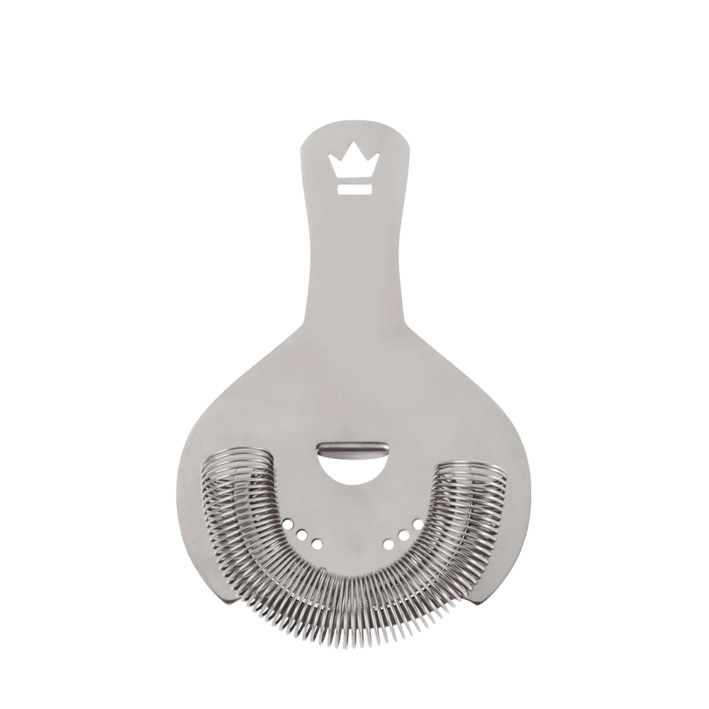 Cocktail Kingdom Koriko Hawthorne Strainer Stainless Steel na beloj pozadini