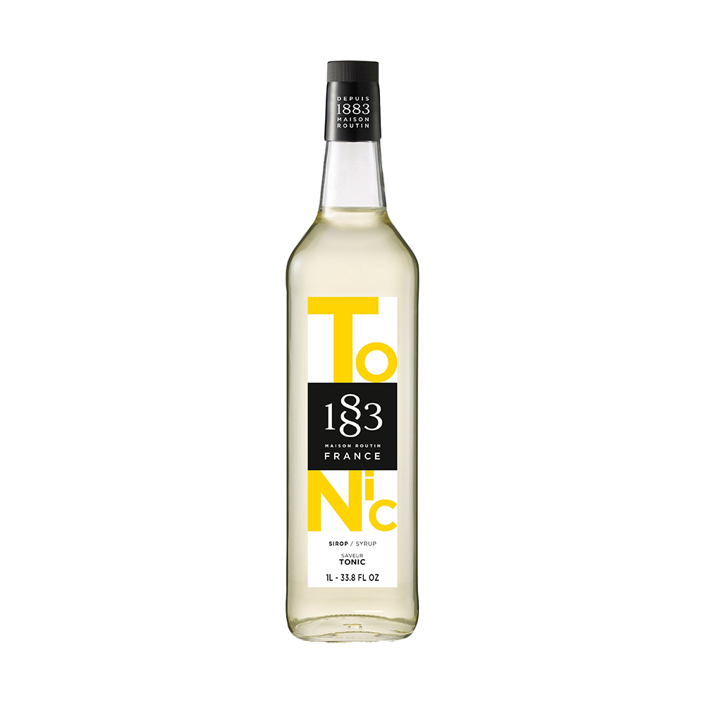 Flaša mixer sirupa Maison Routin 1883 sa ukusom tonic na beloj pozadini