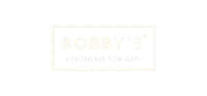 Bobby's logo na beloj pozadini