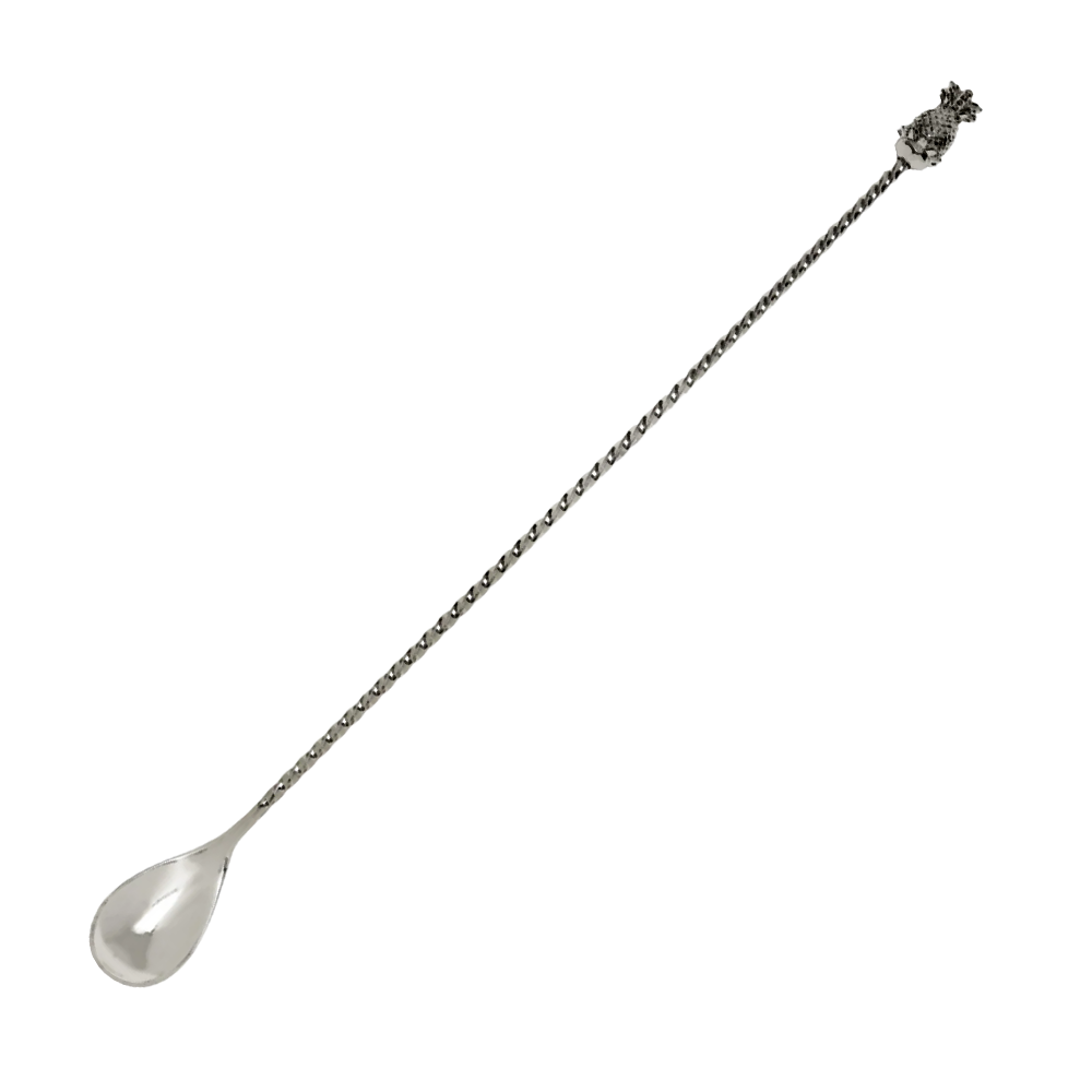 Cocktail Kingdom Bulu Barware Pineapple Spoon 33.5cm na beloj pozadini