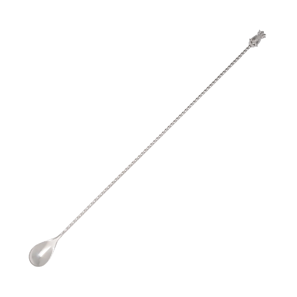 Cocktail Kingdom Bulu Barware Pineapple Spoon 43.5cm na beloj pozadini