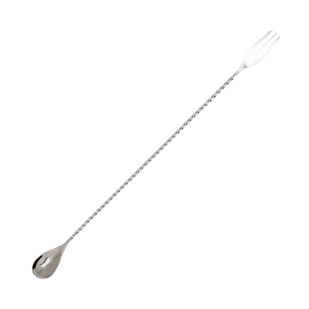 Cocktail Kingdom Trident Barspoon 40cm na beloj pozadini