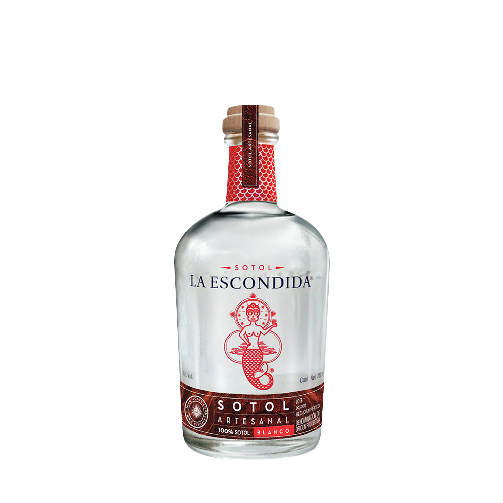 La Escondida Sotol Blanco 40% Vol. 0,7L na beloj pozadini