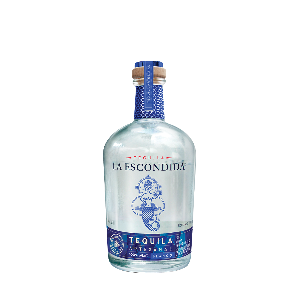La Escondida Tequila Blanco 40% Vol. 0,7L na beloj pozadini