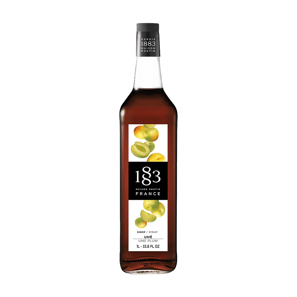 Sirup Ume Šljiva 1883 na beloj pozadini
