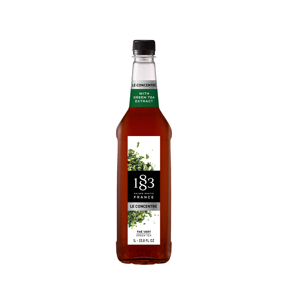 maison routin 1883 flaša iced tea sirupa ukusa green tea concentrate na beloj pozadini