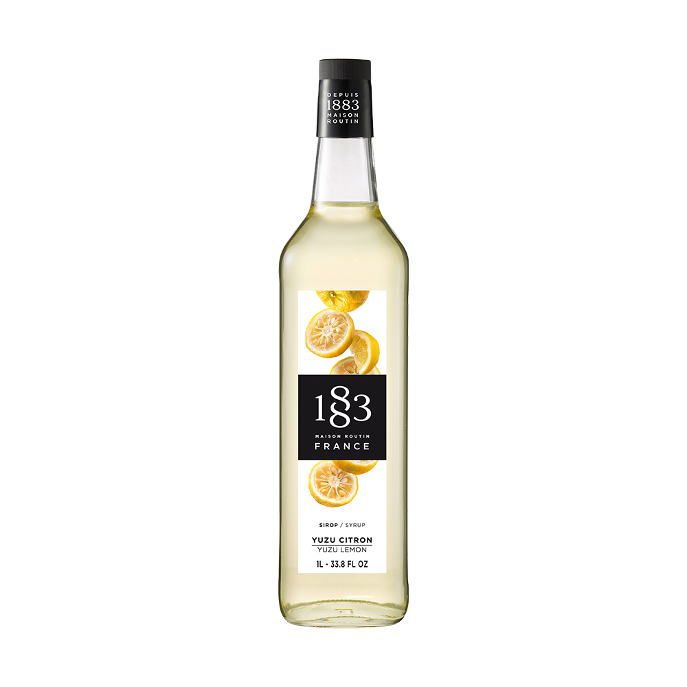 maison routin 1883 flaša sirupa ukusa yuzu lemon na beloj pozadini