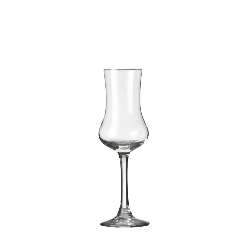 Staklena čaša Royal Leerdam Grappa iz kolekcije Royal Leerdam na beloj pozadini
