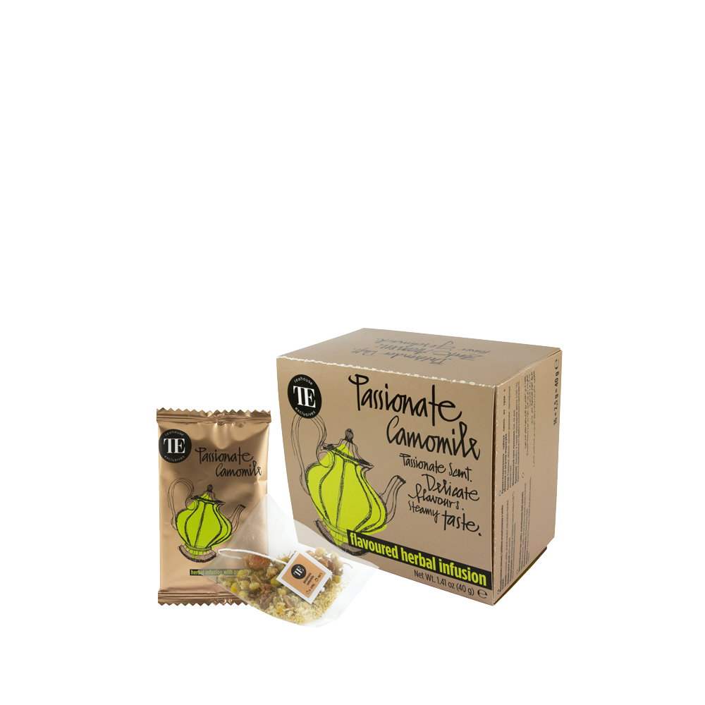 Čaj Everyday Tea Passionate Camomile Teahouse Exclusives na beloj pozadini