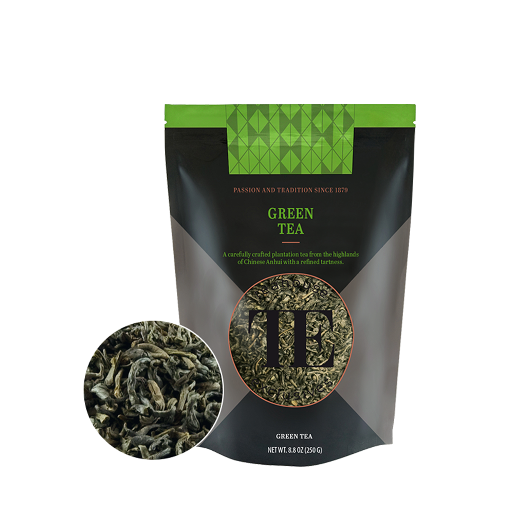 Čaj Luxury Loose Tea Green Tea Teahouse Exclusives na beloj pozadini