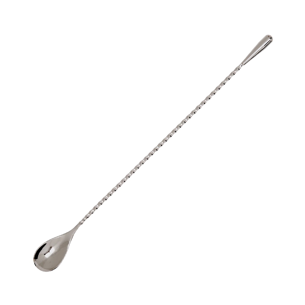 Cocktail Kingdom Teardrop Barspoon Gunmetal 30cm na beloj pozadini