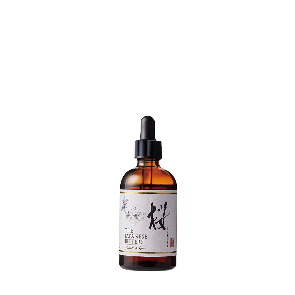 The Japanese Japanese Bitters Sakura 27% Vol. 0,1L na beloj pozadini