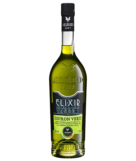 Aelred Corinor green herbal liqueur bottle