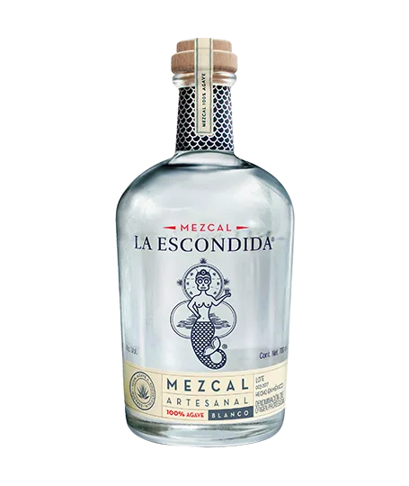 La Escondida Mezcal Blanco artisan mezcal bottle